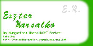 eszter marsalko business card